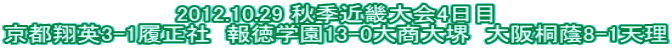 2012.10.29 �H�G�ߋE���4���� ���s�ĉp3-1�����Ё@�񓿊w��13-0�古���@���ˈ�8-1�V��